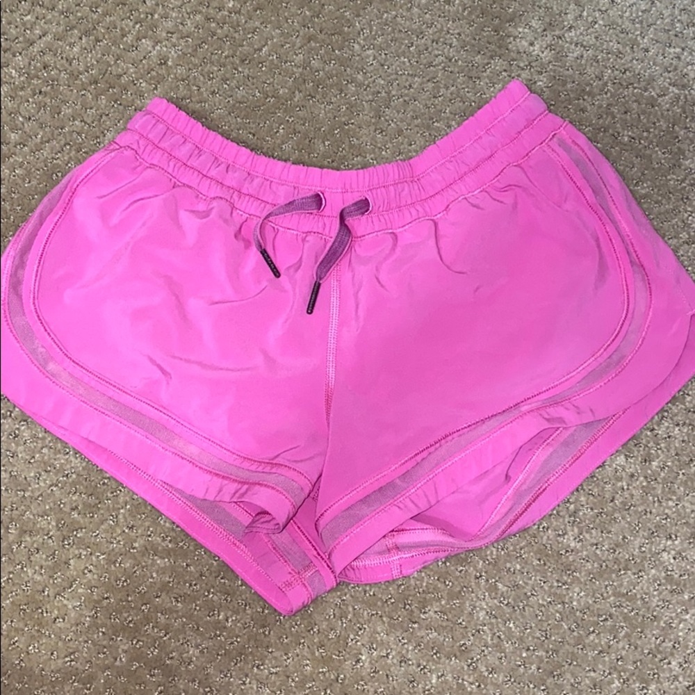 pink lululemon shorts